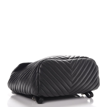 Chanel Calfskin Chevron Quilted Large Urban Spirit Backpack Black 4 of 11