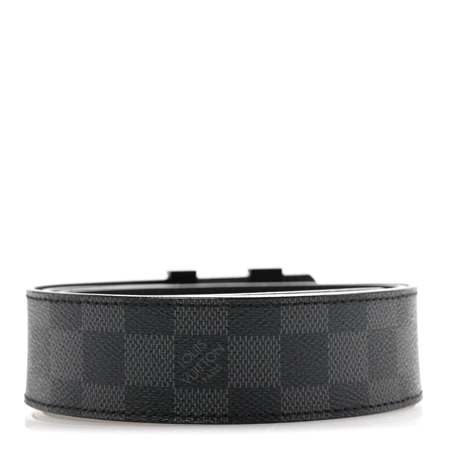 Louis Vuitton Damier Graphite LV Initiales 95 38 Belt 2 of 7