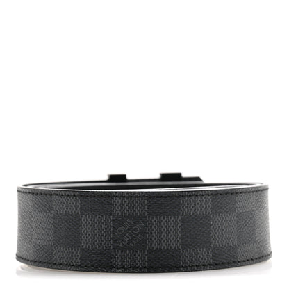 Louis Vuitton Damier Graphite LV Initiales 95 38 Belt 2 of 7
