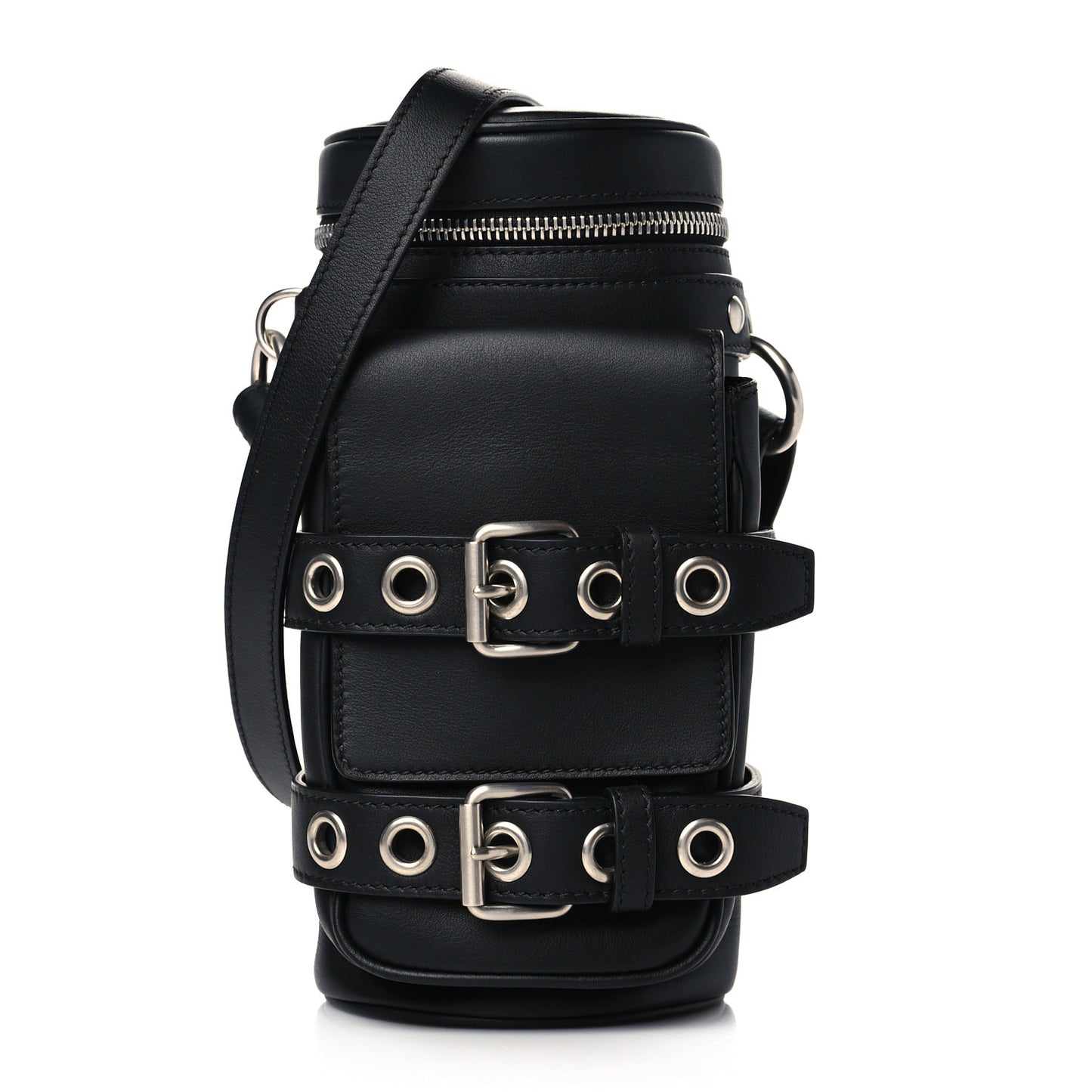 Calfskin Mini Biker Bag Black