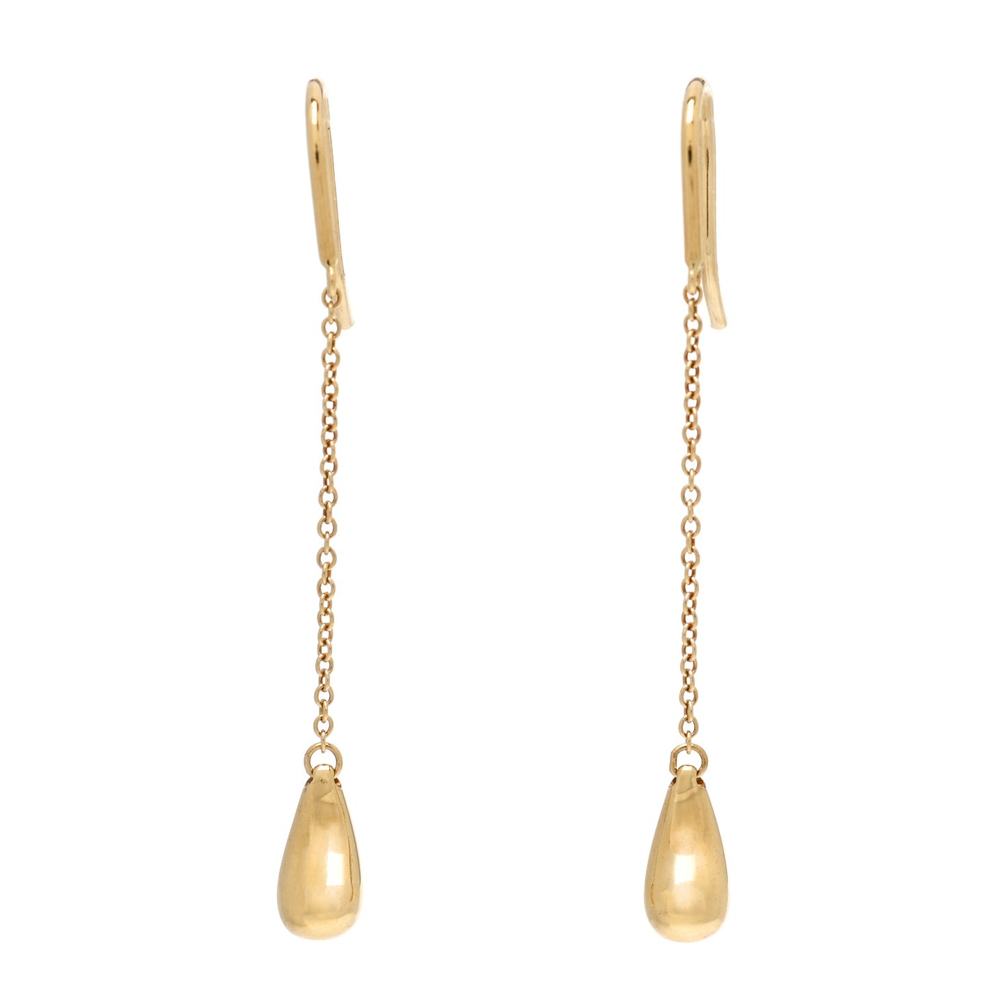 18K Yellow Gold Elsa Peretti Teardrop Drop Earrings