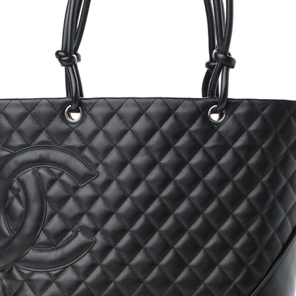 Chanel Calfskin Quilted Large Cambon Tote Black 8 of 16