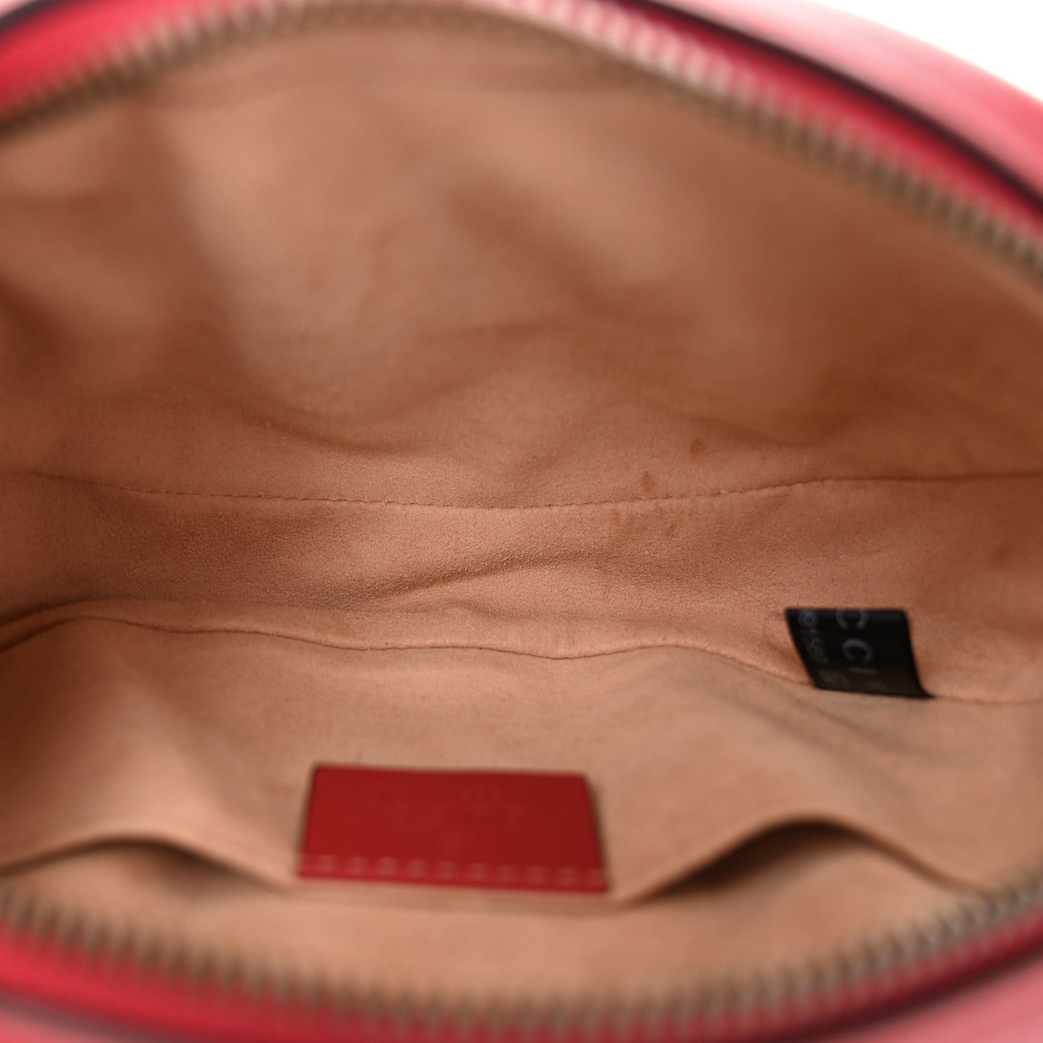 Gucci Calfskin Matelasse GG Marmont Belt Bag 85 34 Hibiscus Red 5 of 12