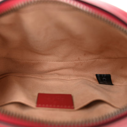 Gucci Calfskin Matelasse GG Marmont Belt Bag 85 34 Hibiscus Red 5 of 12