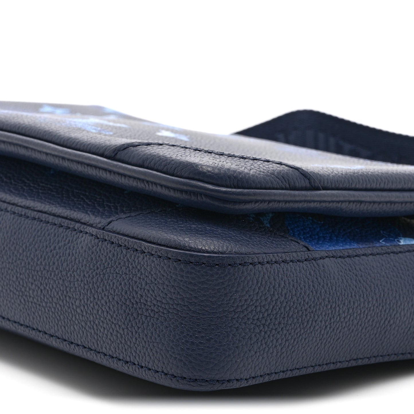 Monogram Ink Watercolor Trio Messenger Bag Blue