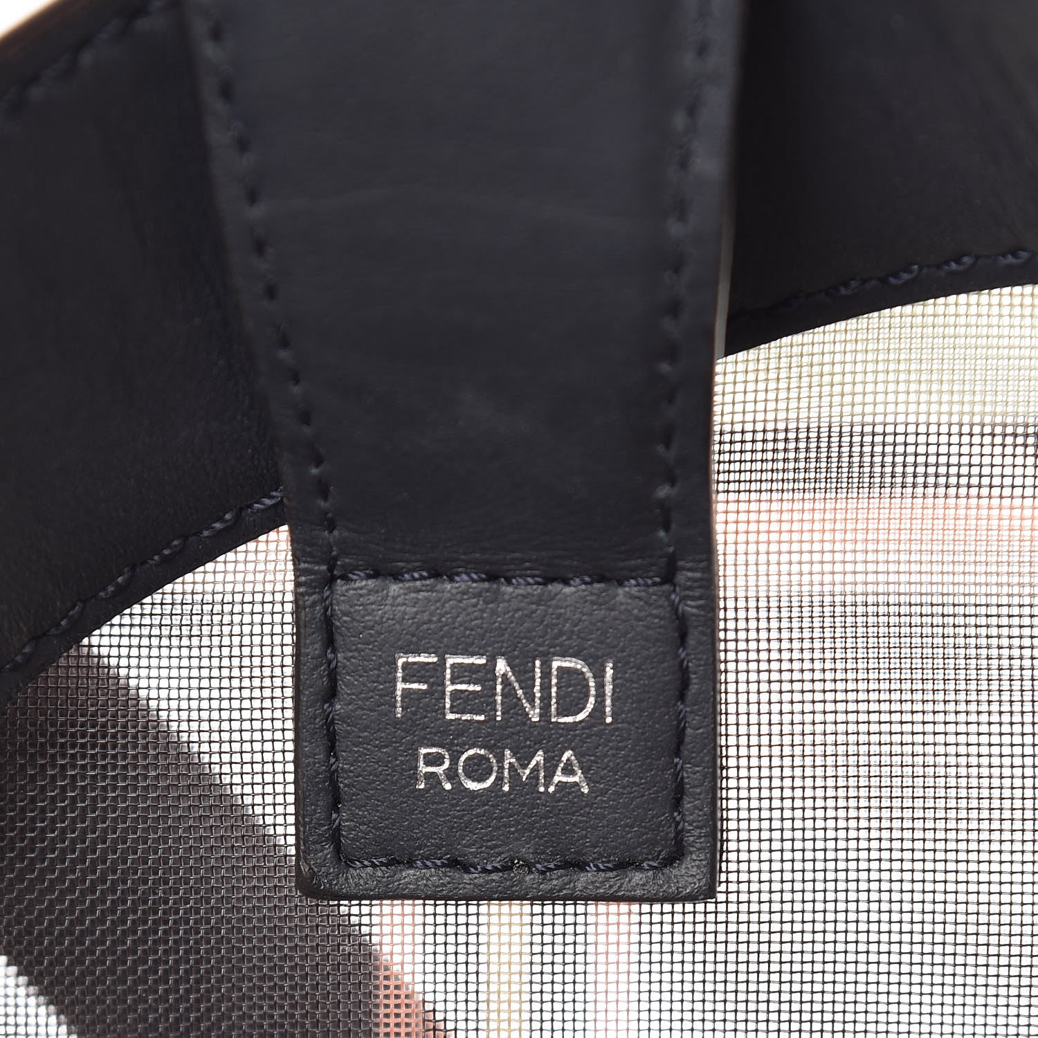 Fendi Mesh Vitello Century F is Fendi Tartan Regular Runaway Satchel Black 7 of 9