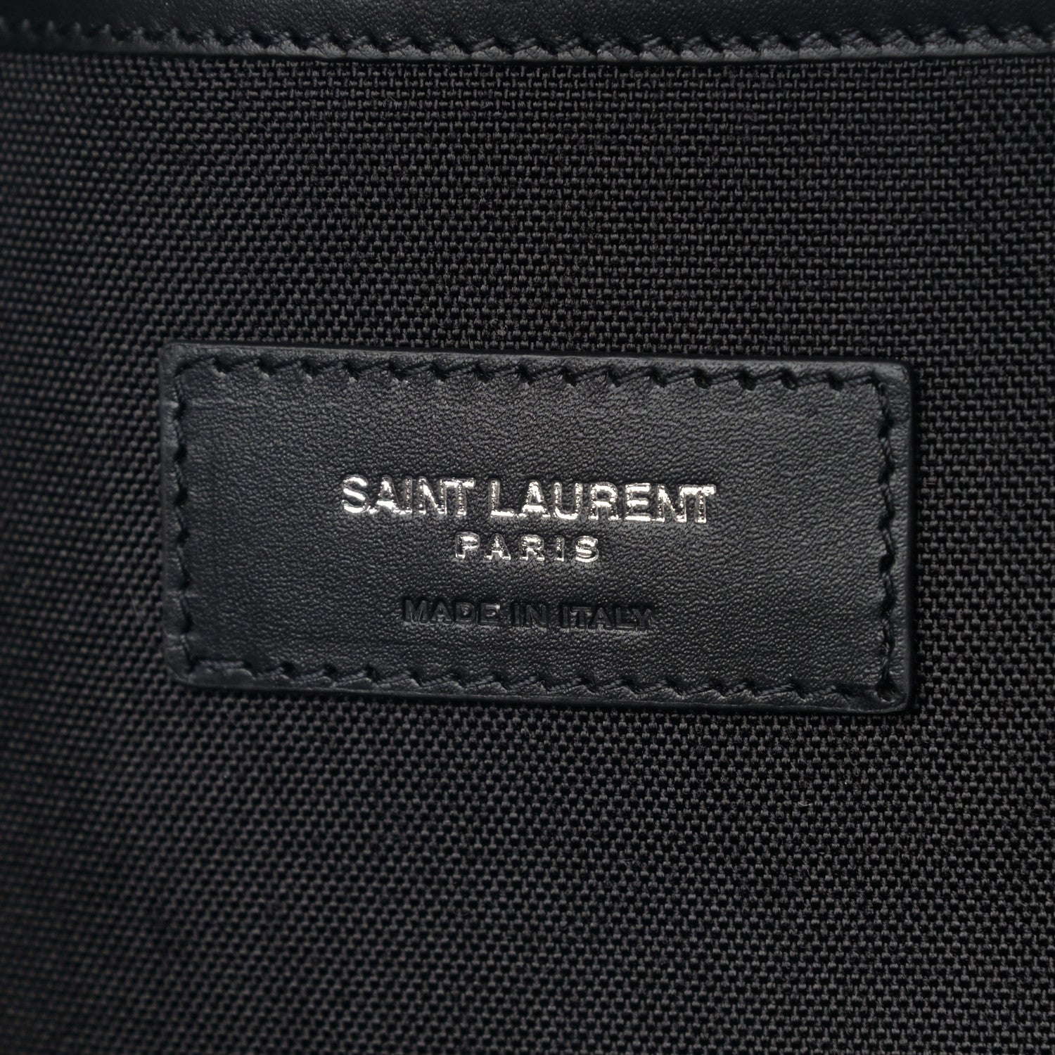 Saint Laurent Canvas Palm Tree Print City Backpack Black White 6 of 9