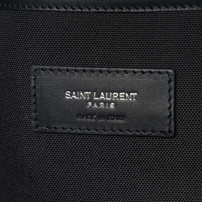 Saint Laurent Canvas Palm Tree Print City Backpack Black White 6 of 9