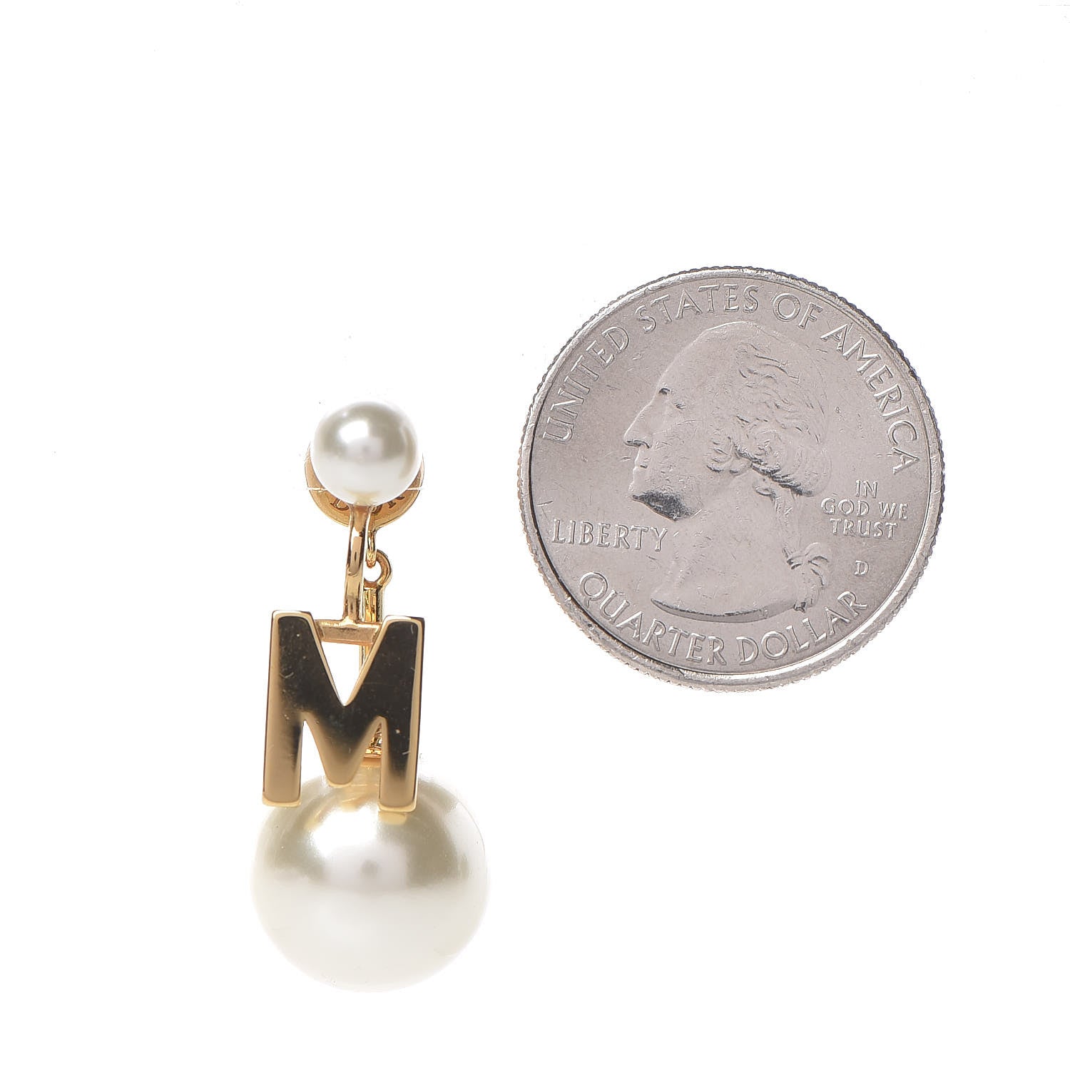 Christian Dior Pearl My ABCDior Tribale Earring Gold 2 of 5