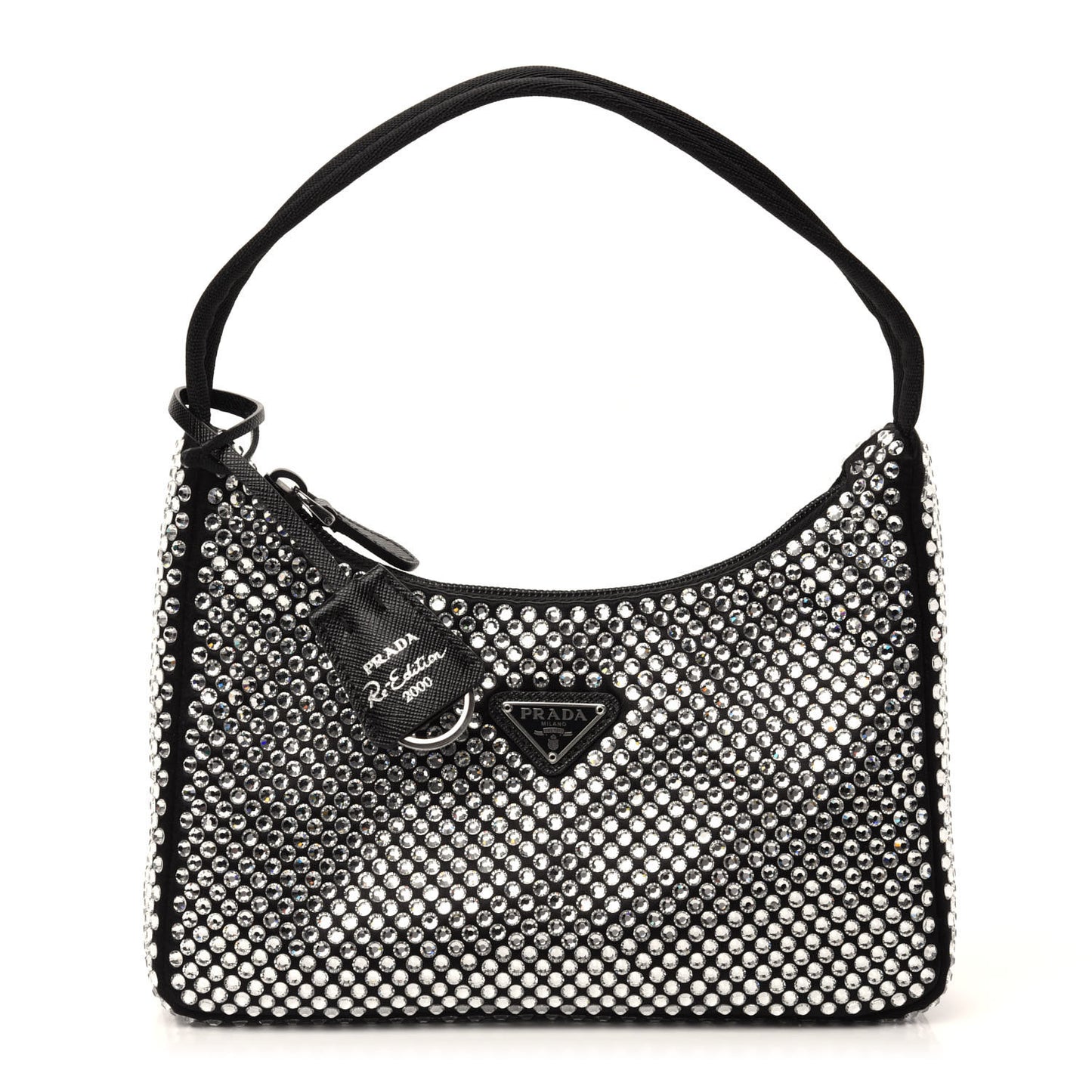 Satin Crystal Mini Re-Edition 2000 Bag Cristal