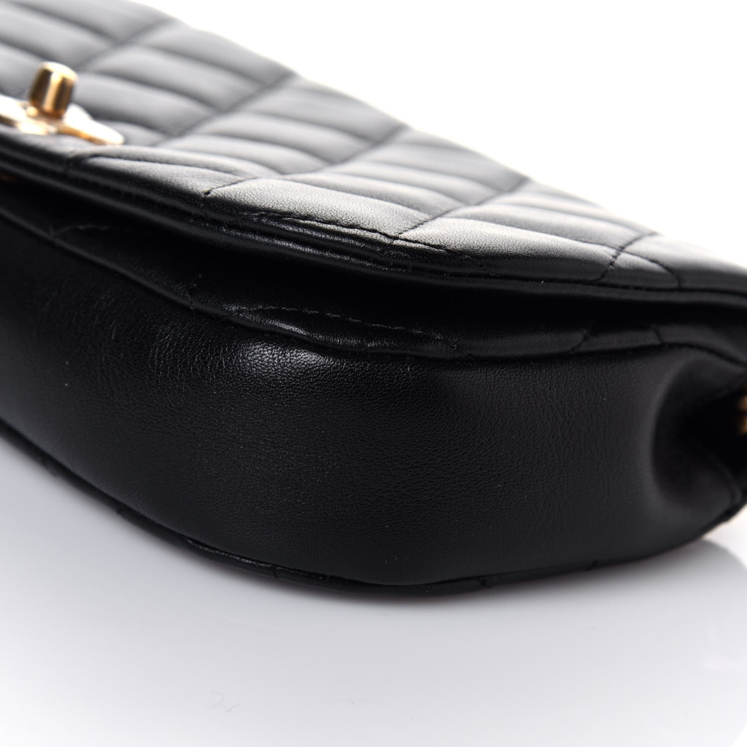 Chanel Calfskin Quilted Coco Mail Clutch With Chain Black 9 of 14