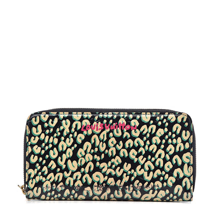 Louis Vuitton Vernis Leopard Zippy Wallet Blue Infini 1 of 12
