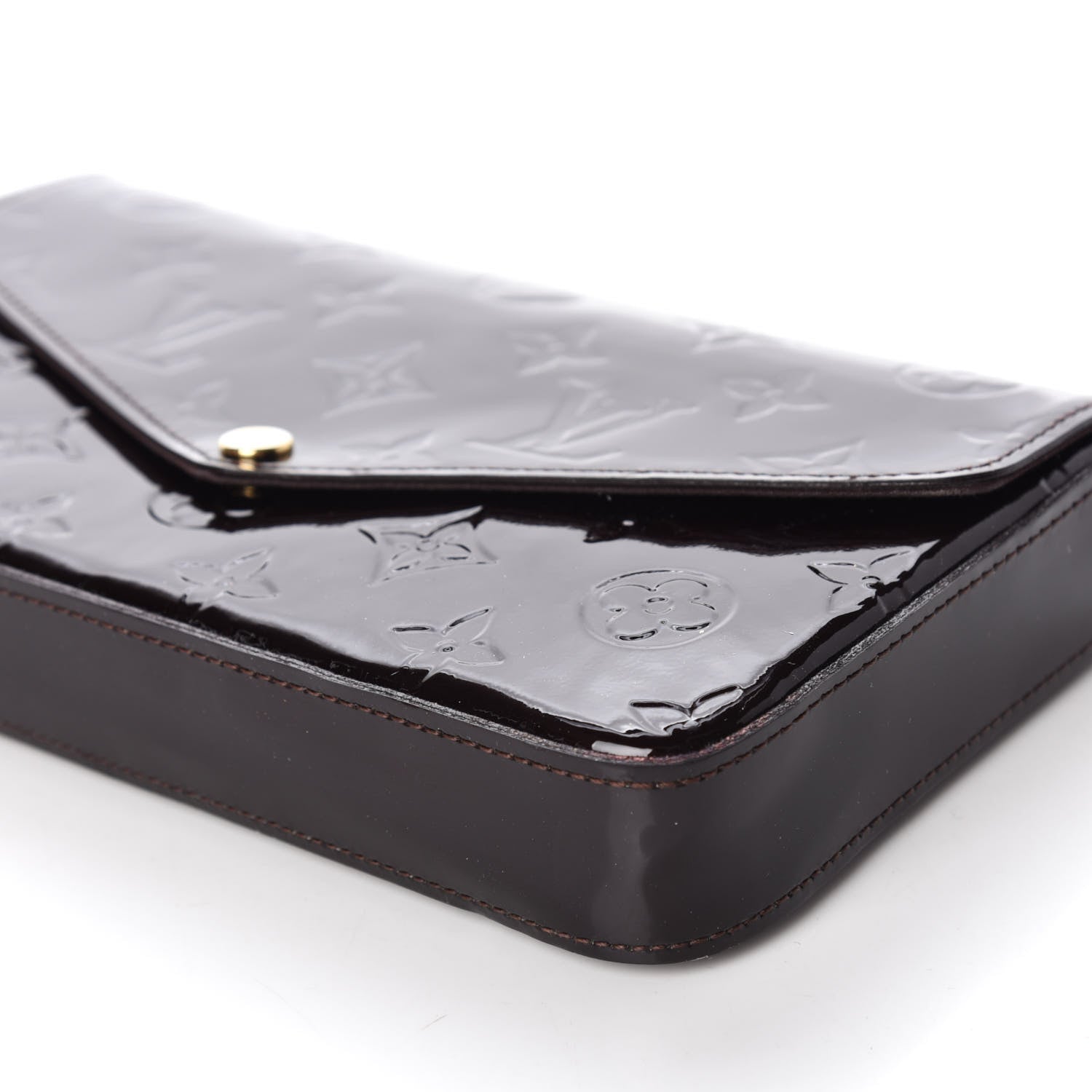 Louis Vuitton Vernis Pochette Felicie Chain Wallet Amarante 8 of 9