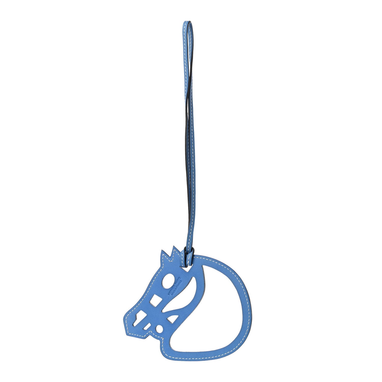 Hermes Swift Paddock Cheval Horse Bag Charm Bleu Paradis 1 of 3