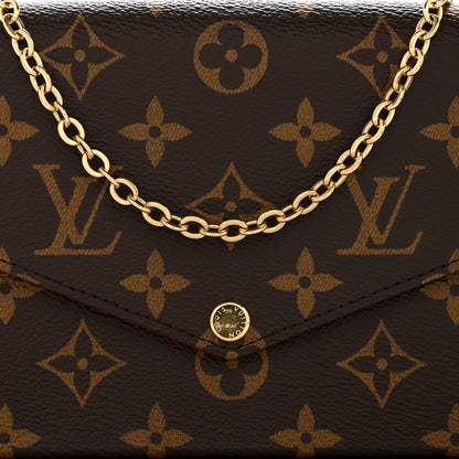 Louis Vuitton Monogram Pochette Felicie Chain Wallet Fuchsia Fuchsia 11 of 11