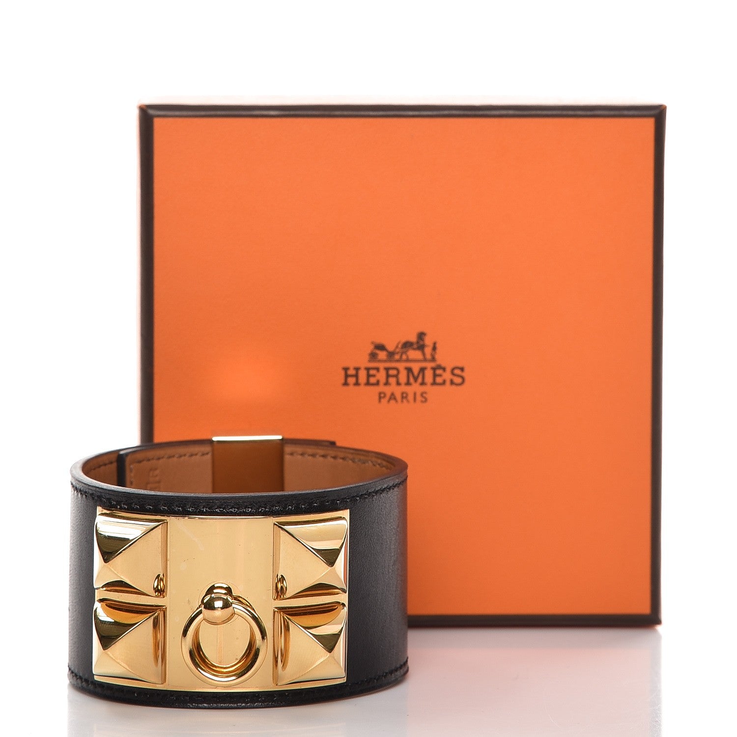 Hermes Box Collier De Chien CDC Bracelet L Black 8 of 8