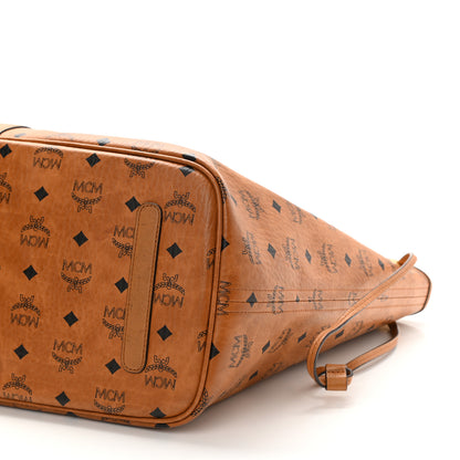 MCM Visetos Large Liz Reversible Shopper Tote Cognac 10 of 11