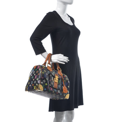 Louis Vuitton Monogram Multicolor Speedy 30 Black 2 of 19