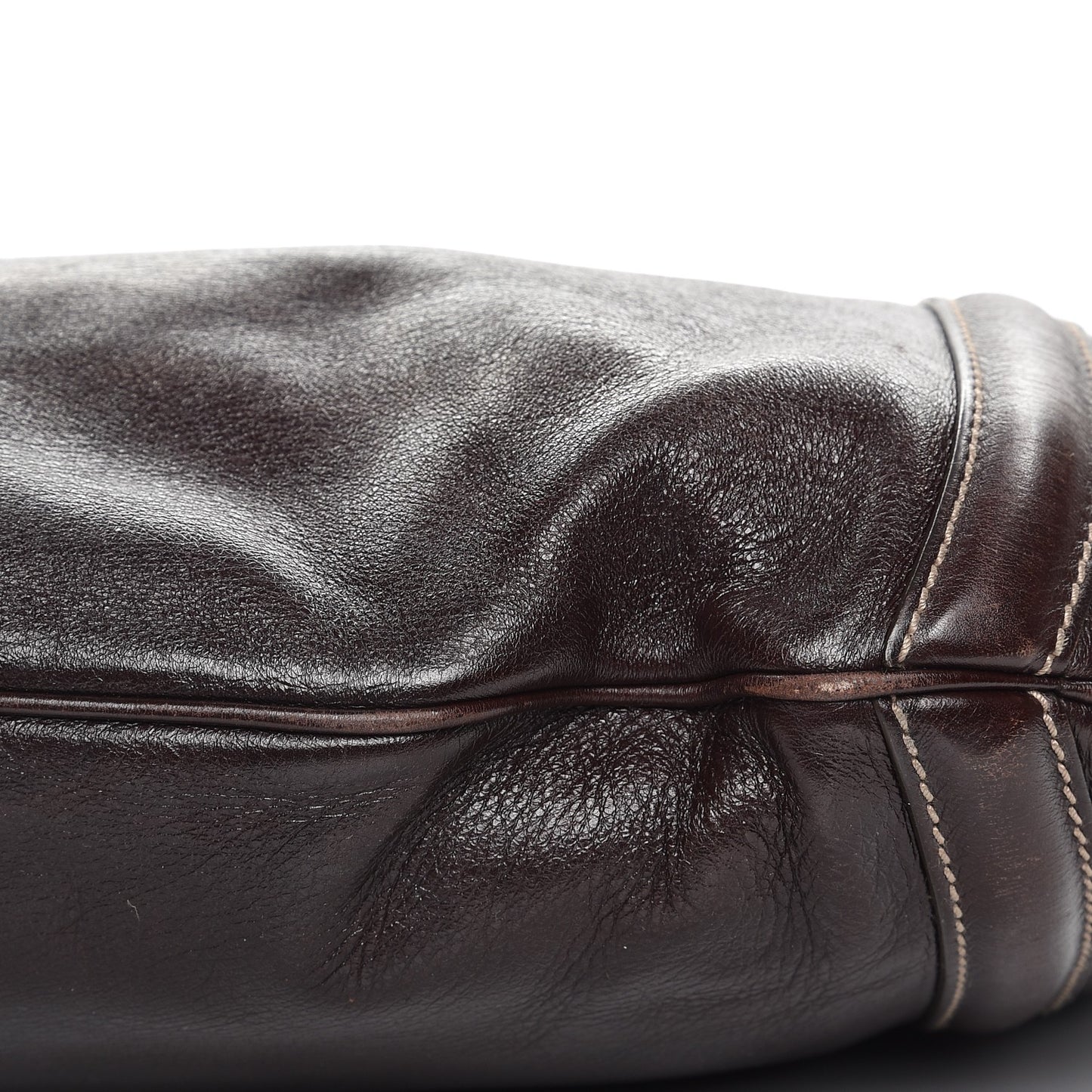 Calfskin Medium Britt Bag Dark Brown