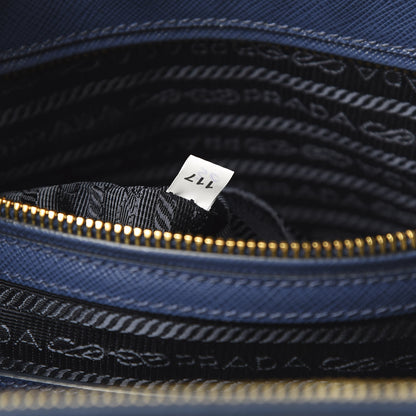 Prada Saffiano Large Galleria Double Zip Tote Bluette 11 of 18