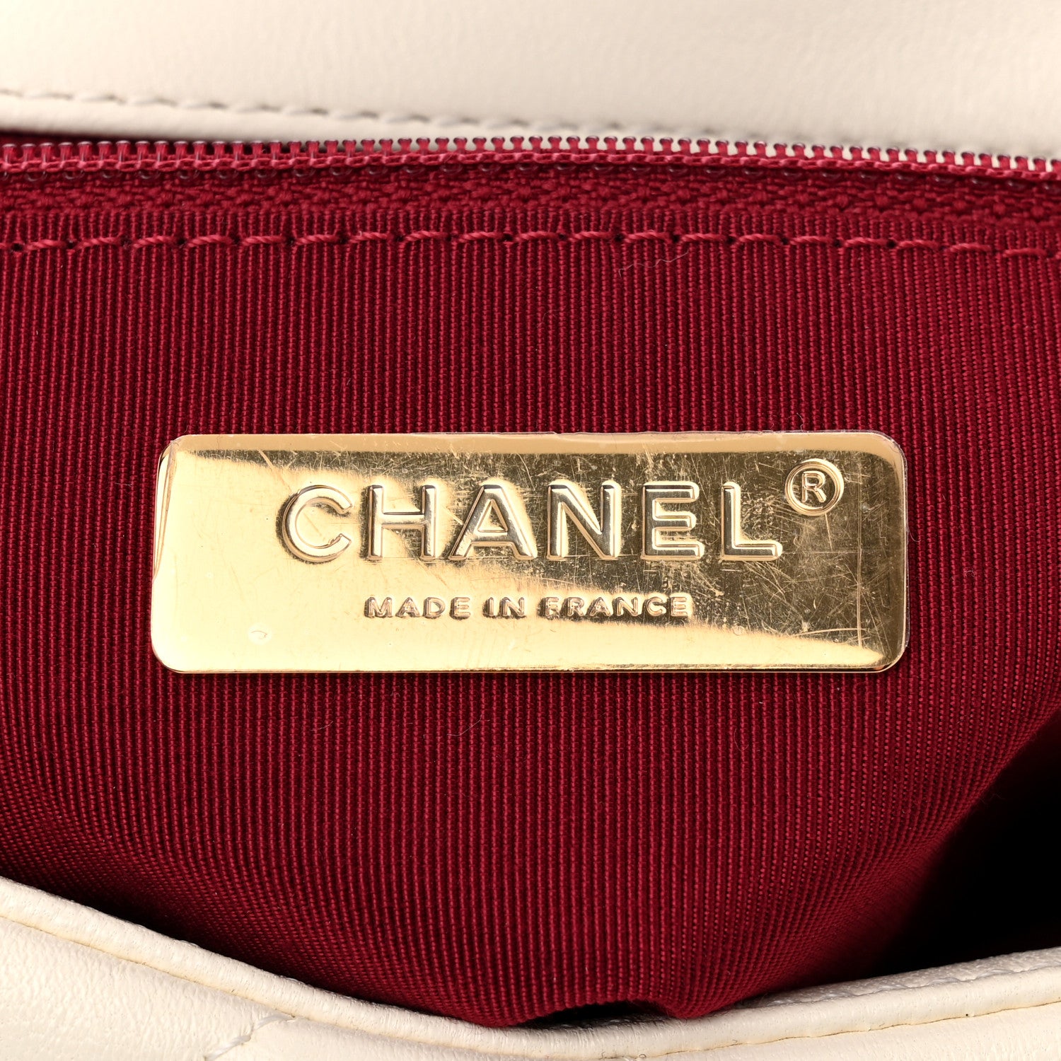 Chanel Lambskin Quilted Medium Chanel 19 Flap White 5 of 10