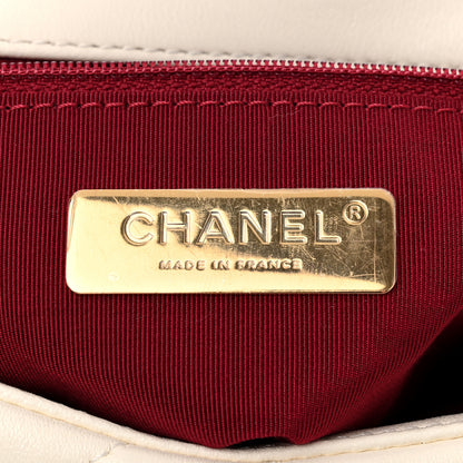 Chanel Lambskin Quilted Medium Chanel 19 Flap White 5 of 10