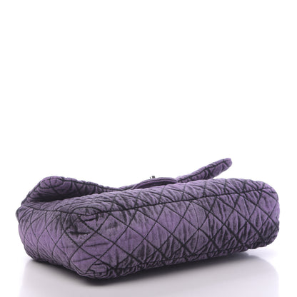 Chanel Denim Quilted Denimpression Flap Purple Black 4 of 10