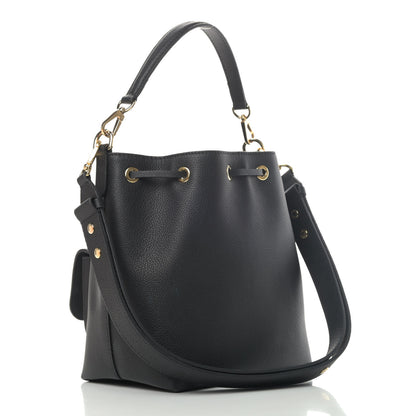 Louis Vuitton Calfskin Lockme Bucket MM Black 2 of 4