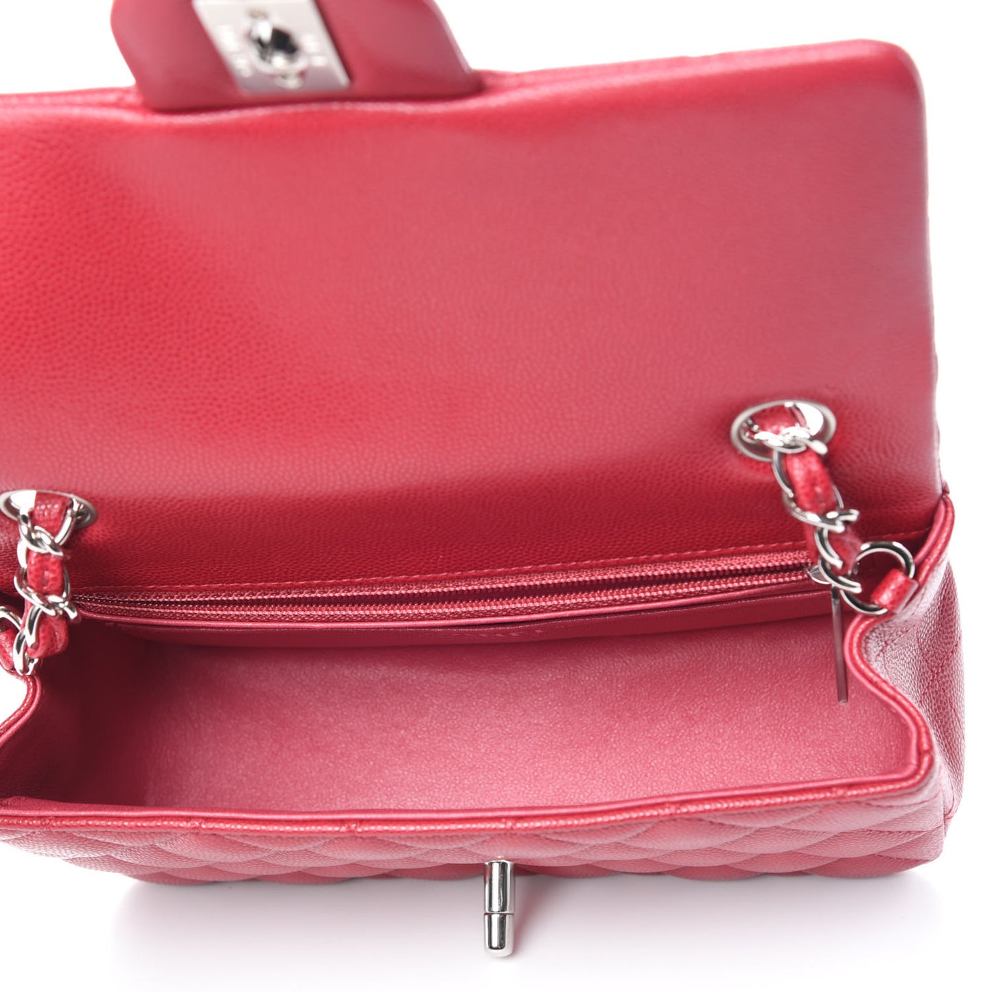 Caviar Quilted Mini Rectangular Flap Pink