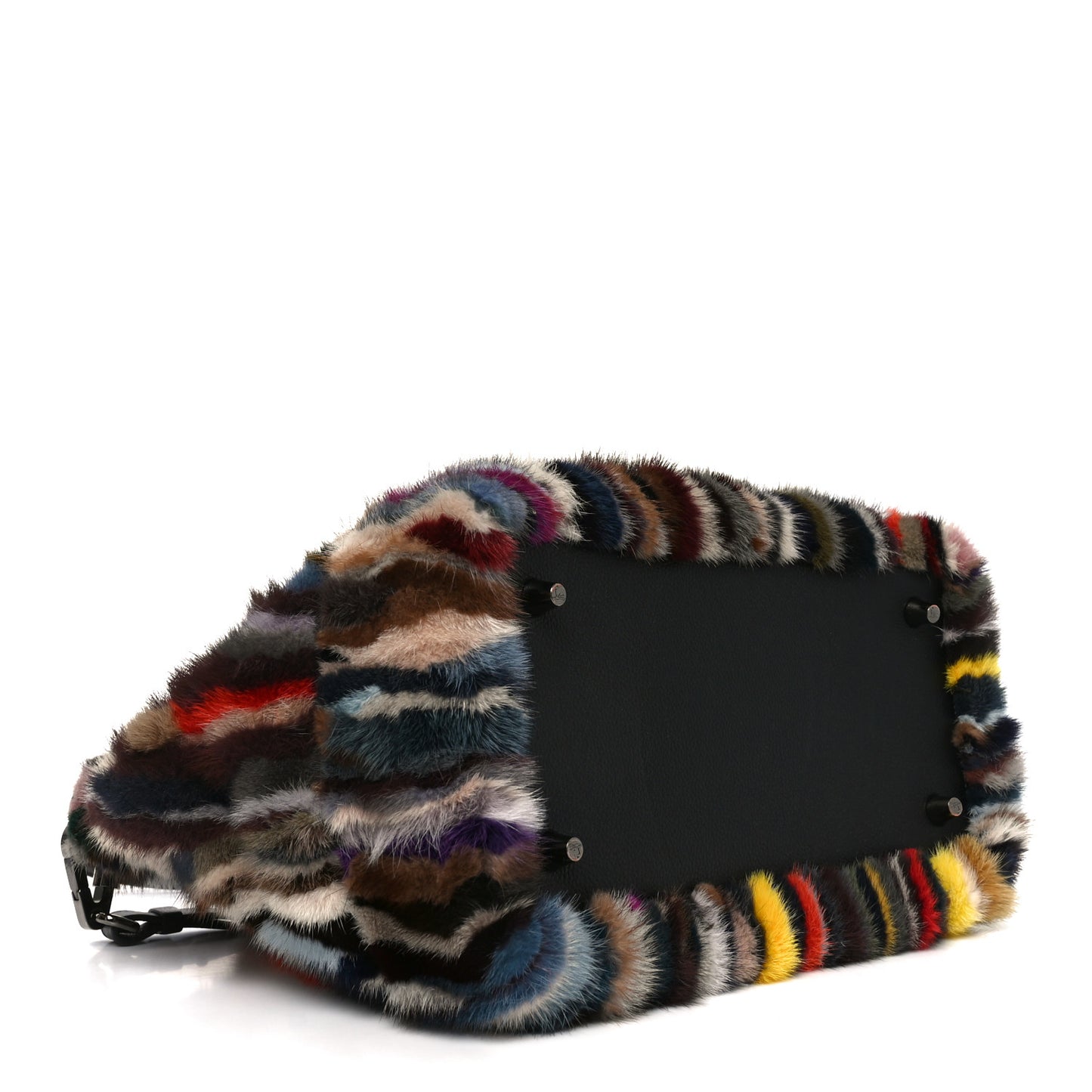 Calfskin Patchwork Calf Hair Large Eloise Tote Black Multicolor