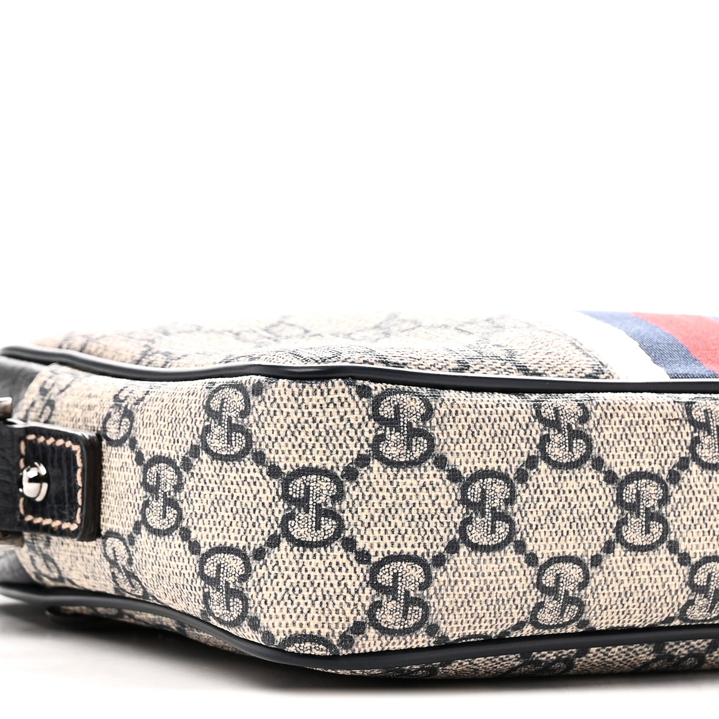 GG Supreme Monogram Web Small Shoulder Bag Navy