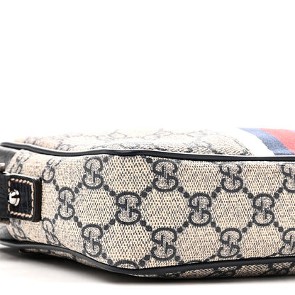 Gucci GG Supreme Monogram Web Small Shoulder Bag Navy 9 of 10