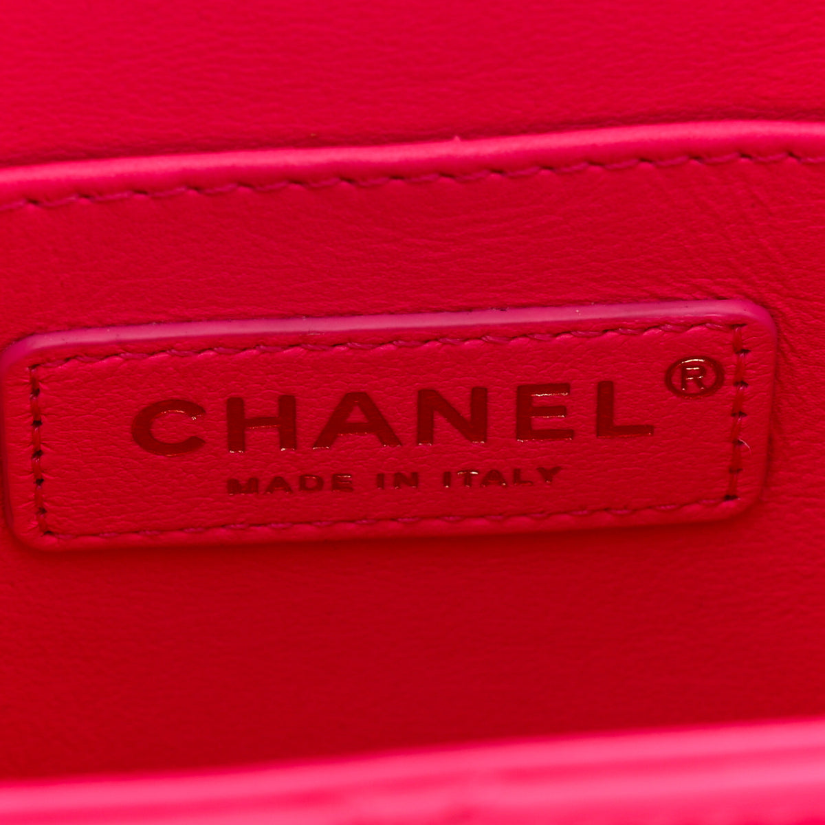 Chanel Patent Quilted CC Vani-Tea Case With Chain Neon Pink 6 of 11