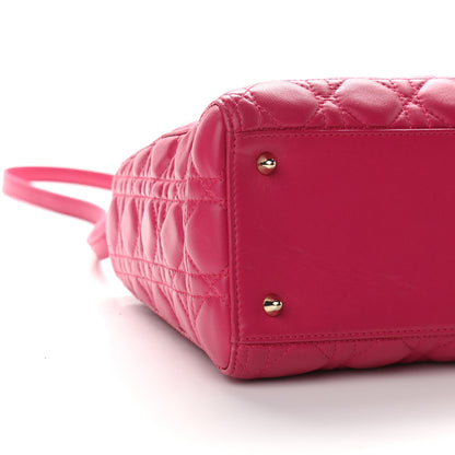 Christian Dior Lambskin Cannage Medium Lady Dior Fuchsia 8 of 9