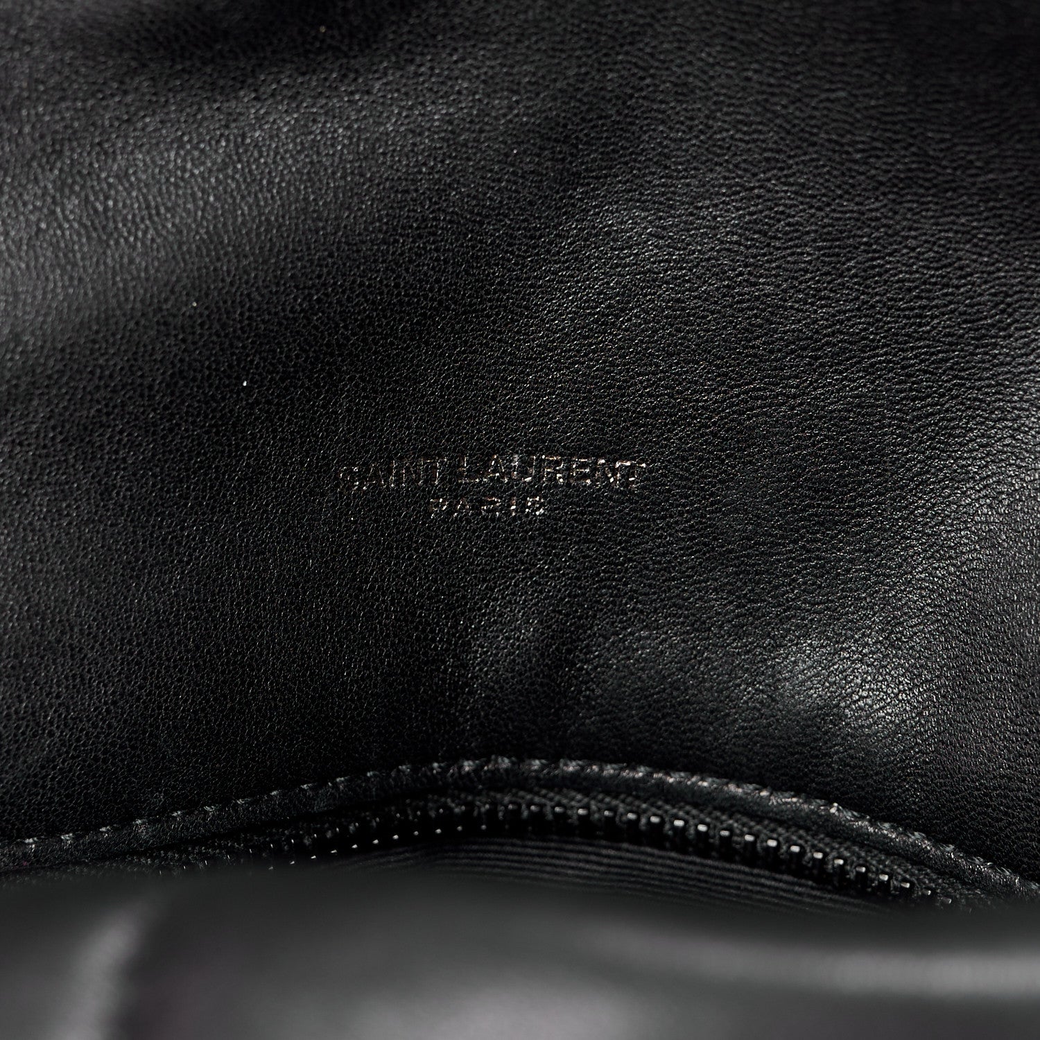 Saint Laurent Lambskin Quilted Monogram Monochrome Medium Loulou Puffer Chain Satchel Black 8 of 11