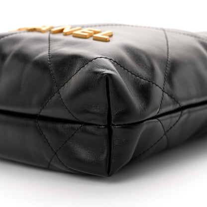 Chanel Shiny Calfskin Quilted Mini Chanel 22 Black 10 of 10