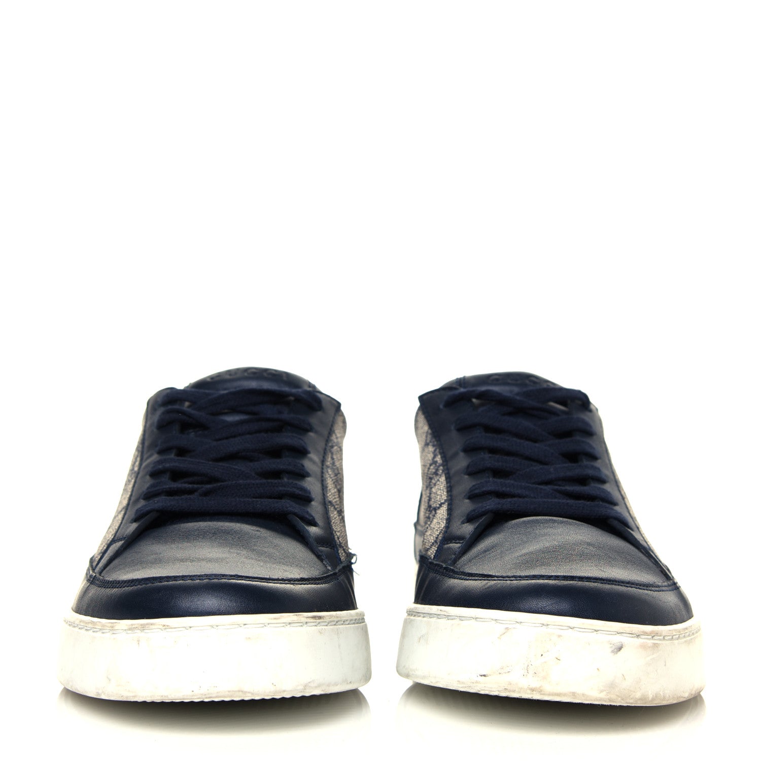 Gucci GG Supreme Monogram Mens Low Top Sneakers 8 Midnight Blue 2 of 8