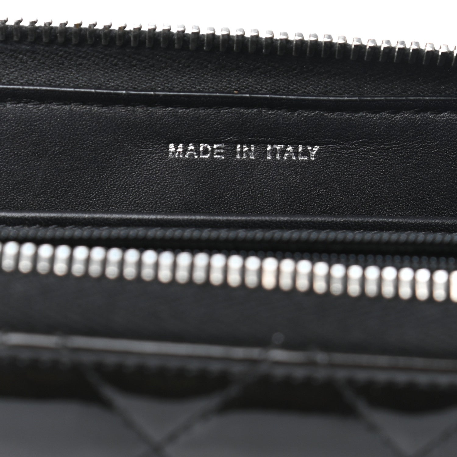 Chanel Patent Quilted Brilliant Zip Around Wallet Black 7 of 9
