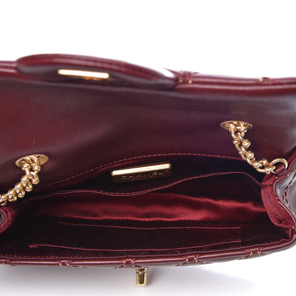 Chanel Lambskin Quilted Extra Mini Studded Flap Burgundy 5 of 7