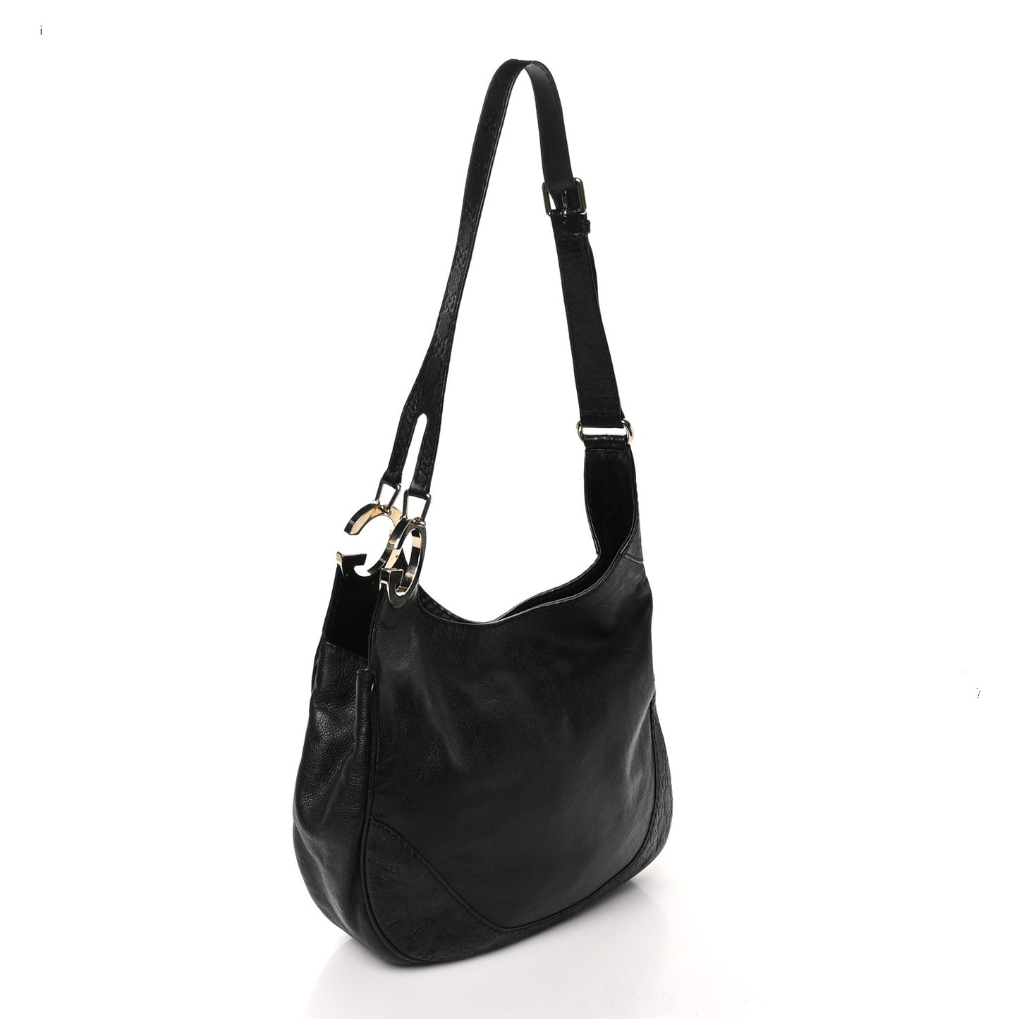 Guccissima Medium Charlotte Hobo Black