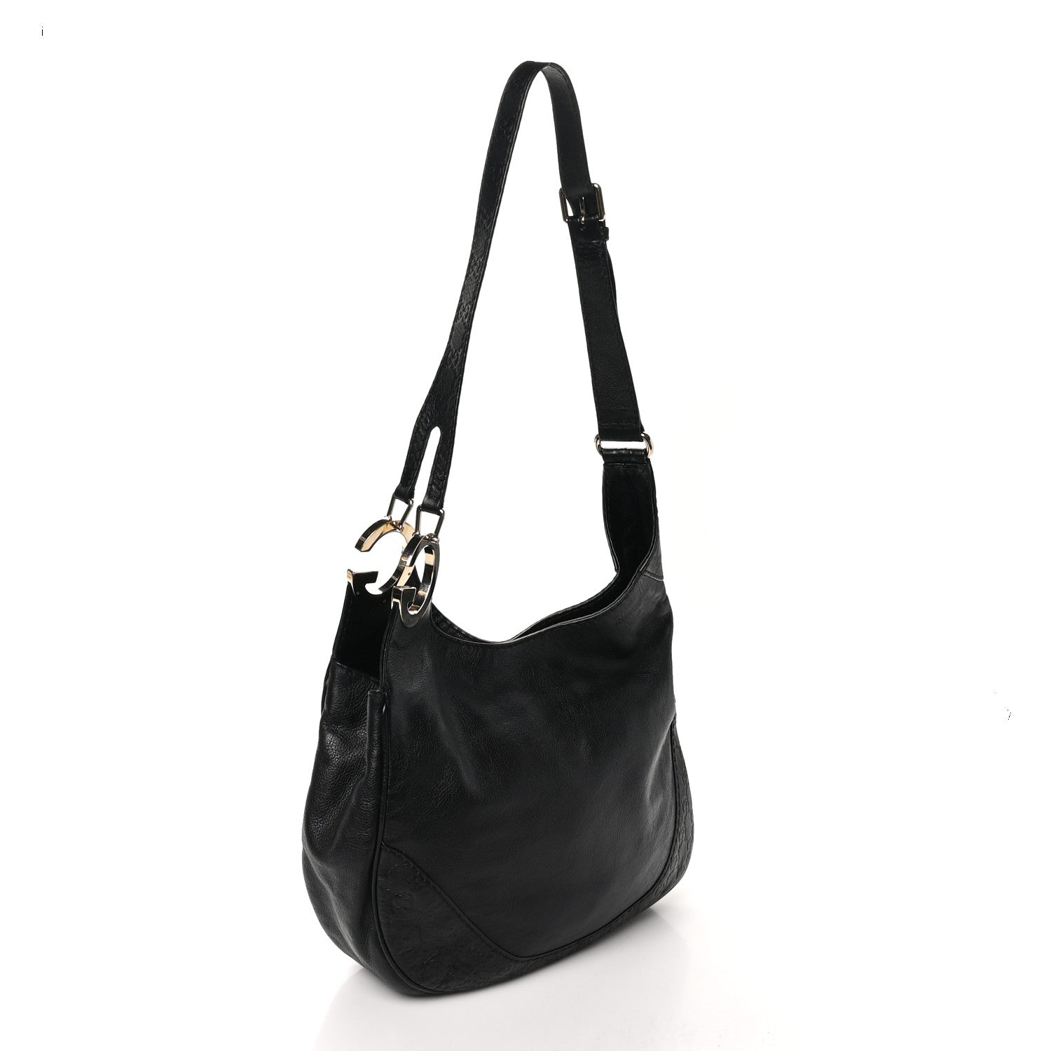 Gucci Guccissima Medium Charlotte Hobo Black 3 of 12