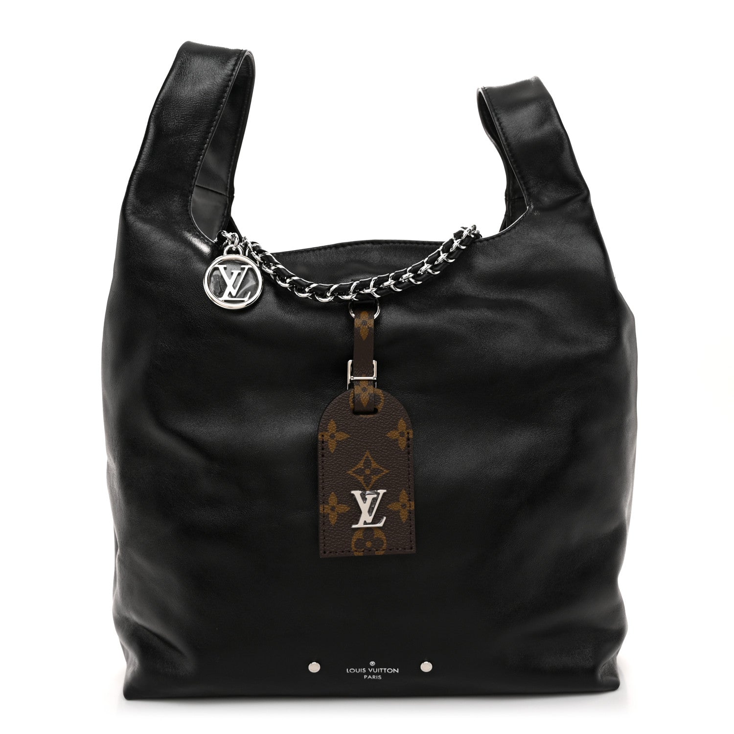 Louis Vuitton Calfskin Monogram Atlantis Vibe MM Black 1 of 10
