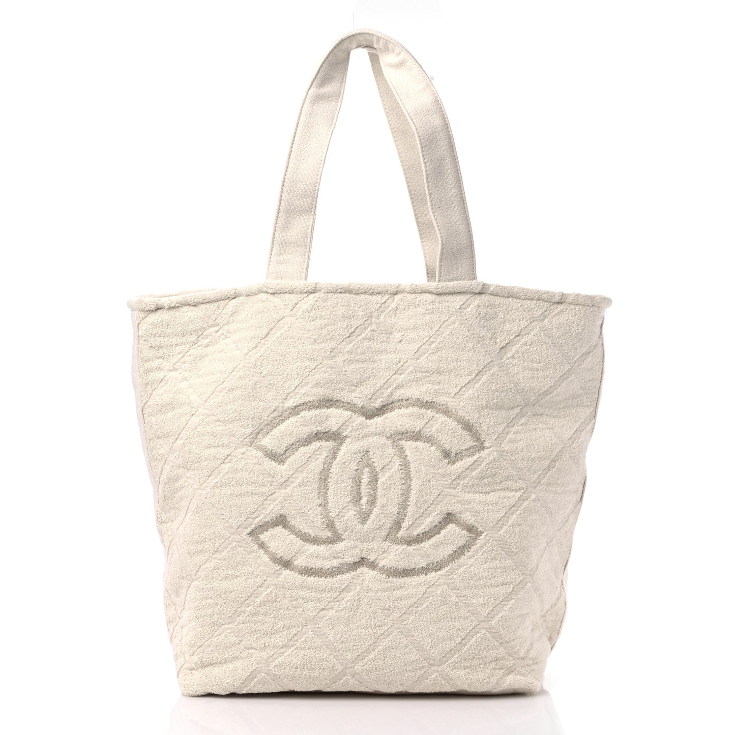 Terry Cotton CC Beach Tote Towel Set Ivory