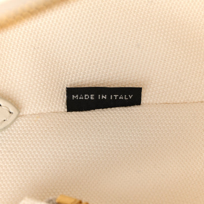 Prada Wicker Canvas Shoulder Bag White 13 of 41