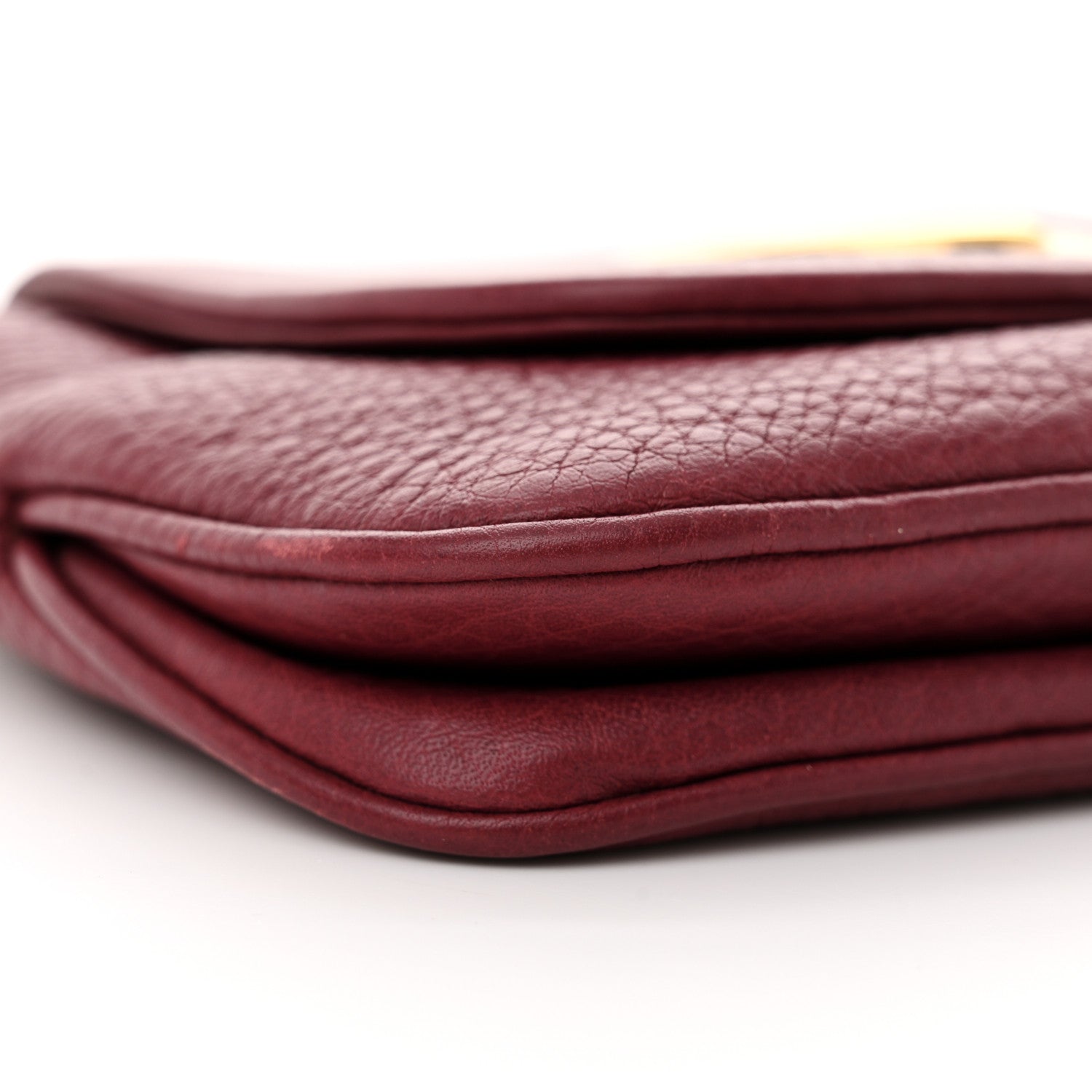 Gucci Pebbled Calfskin Small 1973 Chain Shoulder Bag Red 9 of 12