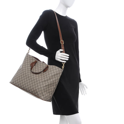 Gucci Soft GG Supreme Monogram Medium Crossbody Tote Beige Cuir 2 of 7