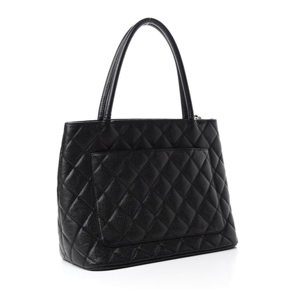 Chanel Caviar Quilted Medallion Tote Black 3 of 10