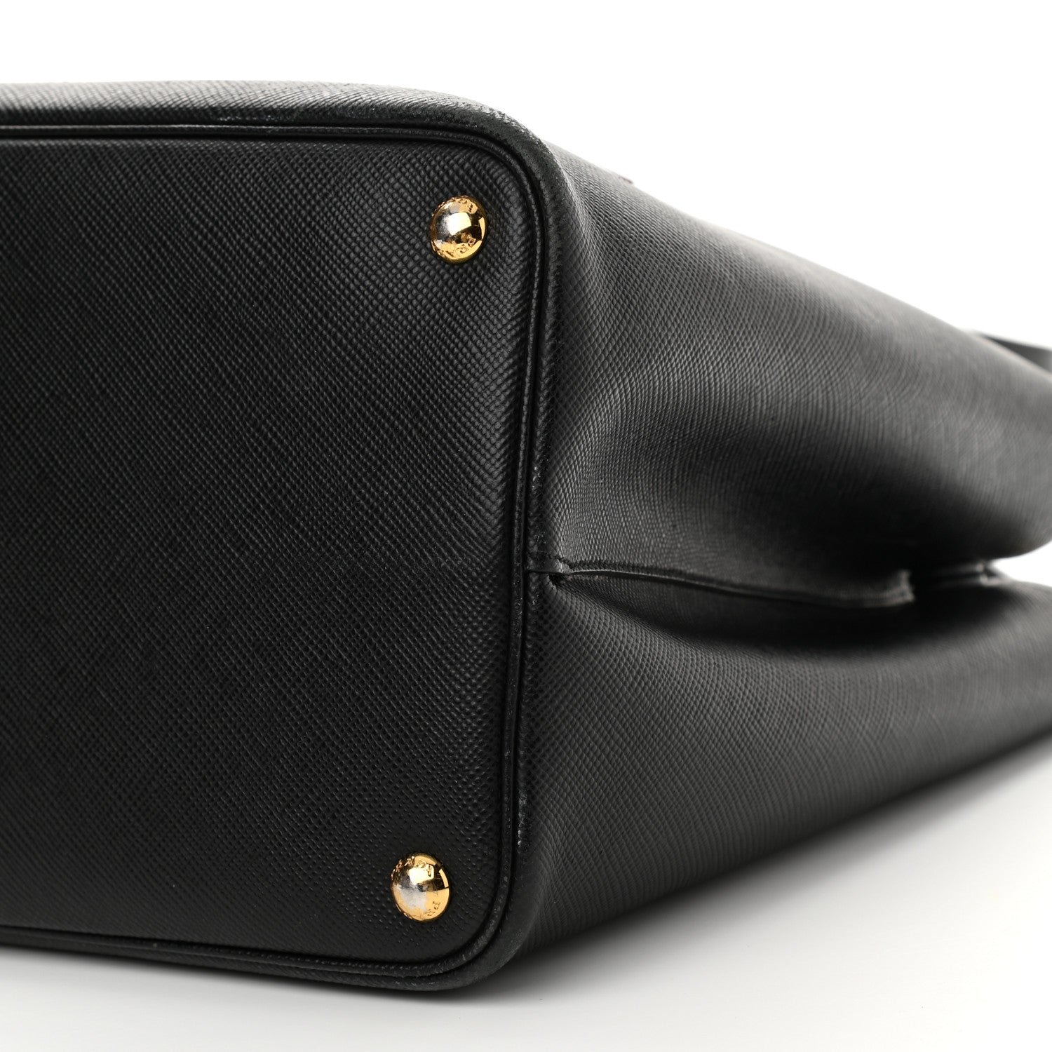 Prada Saffiano Cuir Medium Double Bag Black Fuoco 10 of 24