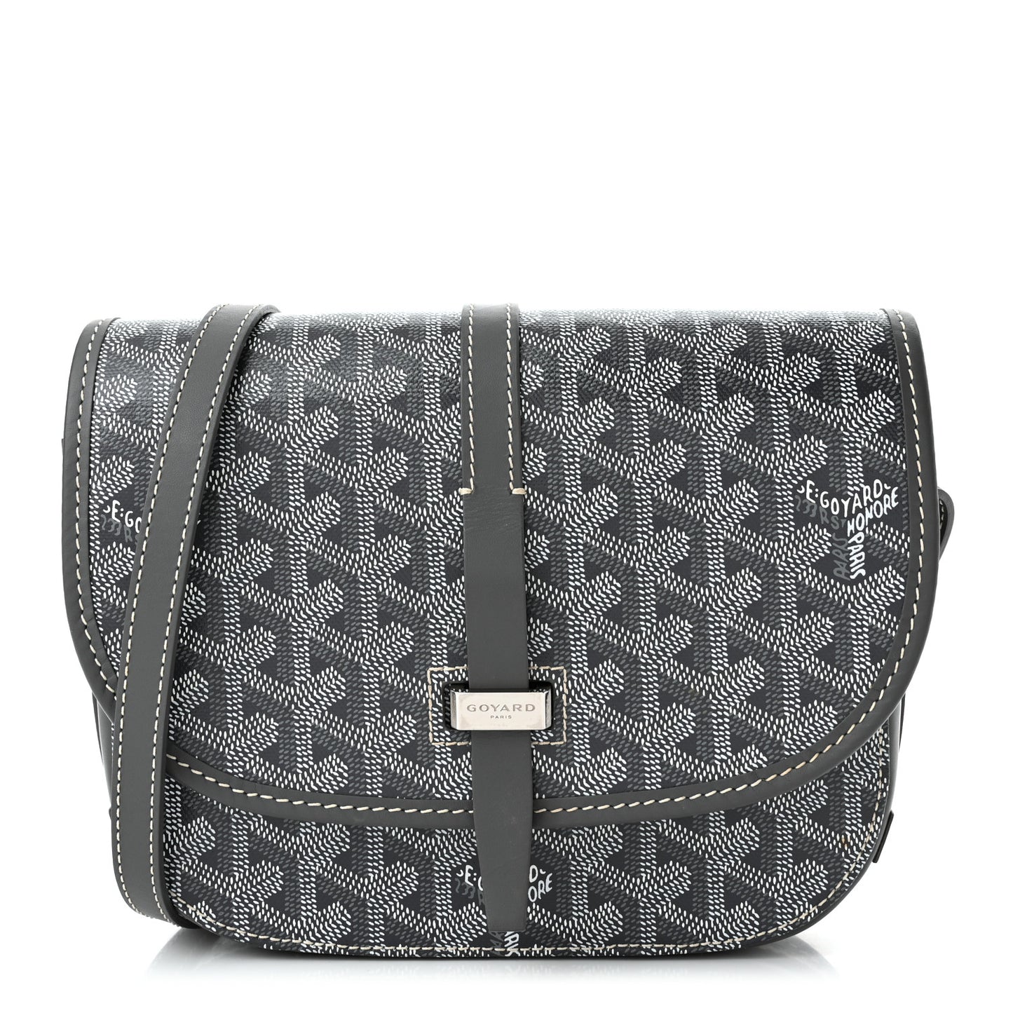 Goyardine Belvedere II PM Messenger Bag Gray