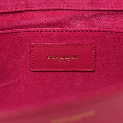 Saint Laurent Calfskin Classic Y Ligne Clutch Fuchsia 6 of 7